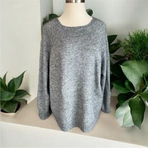 Old Navy Grey Cozy Crew-Neck Sweater